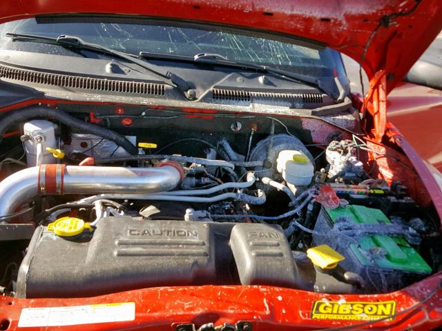 1D7HG38N84S596359 - 2004 DODGE DAKOTA QUA RED photo 7