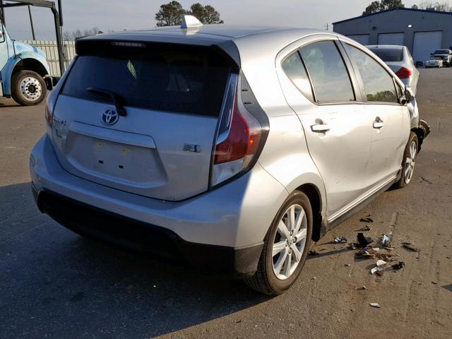 JTDKDTB34H1598315 - 2017 TOYOTA PRIUS C SILVER photo 4