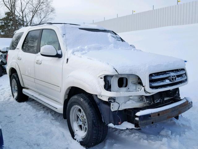 5TDBT48A24S225835 - 2004 TOYOTA SEQUOIA LI WHITE photo 1