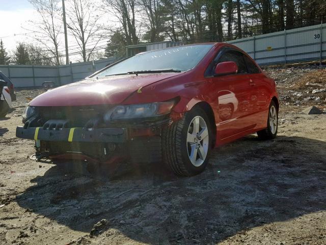 2HGFG12837H529285 - 2007 HONDA CIVIC EX RED photo 2