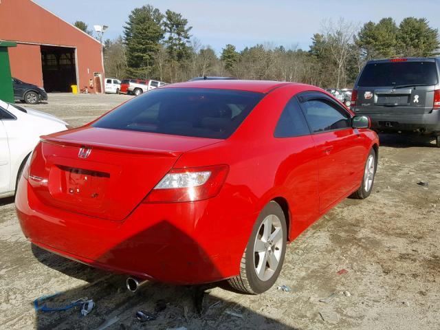 2HGFG12837H529285 - 2007 HONDA CIVIC EX RED photo 4