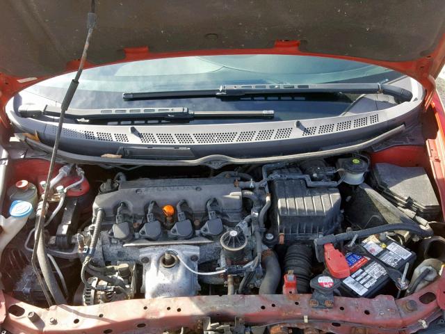 2HGFG12837H529285 - 2007 HONDA CIVIC EX RED photo 7