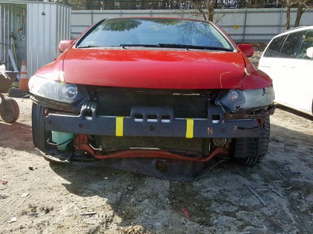 2HGFG12837H529285 - 2007 HONDA CIVIC EX RED photo 9