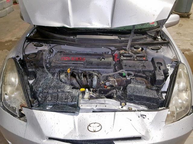 JTDDR32T730159117 - 2003 TOYOTA CELICA GT GRAY photo 7