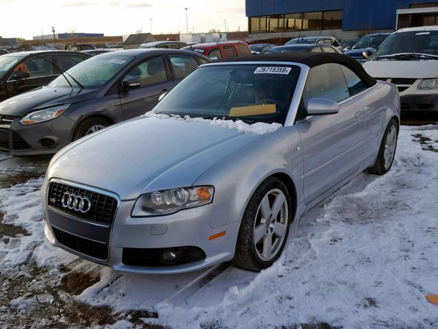 WAUEH48H88K001376 - 2008 AUDI A4 S-LINE SILVER photo 2