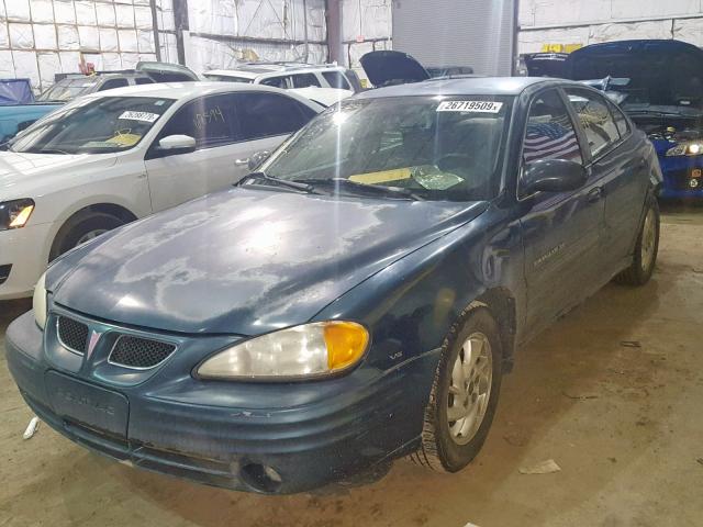 1G2NF52E72M583418 - 2002 PONTIAC GRAND AM S TEAL photo 2