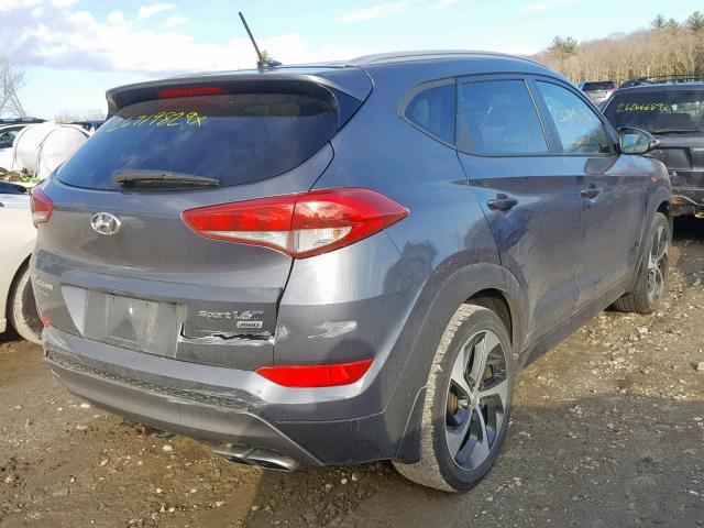 KM8J3CA24GU049567 - 2016 HYUNDAI TUCSON LIM GRAY photo 4