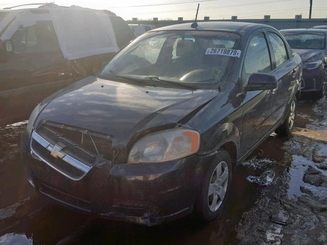 KL1TD56E49B625060 - 2009 CHEVROLET AVEO LS GRAY photo 2