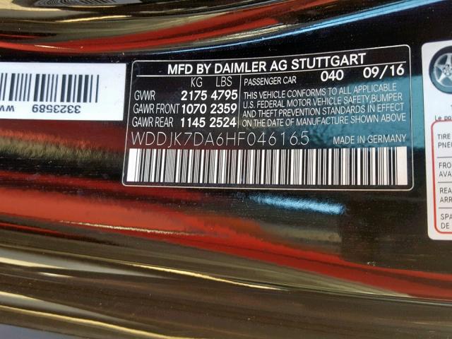 WDDJK7DA6HF046165 - 2017 MERCEDES-BENZ SL 550 BLACK photo 10