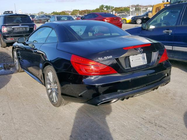 WDDJK7DA6HF046165 - 2017 MERCEDES-BENZ SL 550 BLACK photo 3