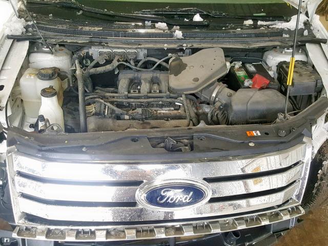 2FMDK3JC6ABA78722 - 2010 FORD EDGE SEL WHITE photo 7