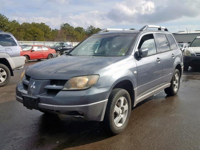 JA4LZ41F64U001224 - 2004 MITSUBISHI OUTLANDER GREEN photo 2