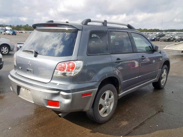 JA4LZ41F64U001224 - 2004 MITSUBISHI OUTLANDER GREEN photo 4