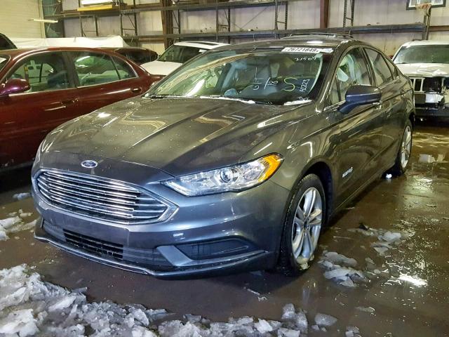 3FA6P0UU1JR142223 - 2018 FORD FUSION S H BLACK photo 2