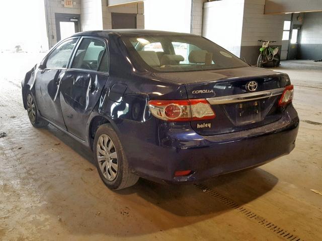 2T1BU4EE0CC795893 - 2012 TOYOTA COROLLA BA BLACK photo 3