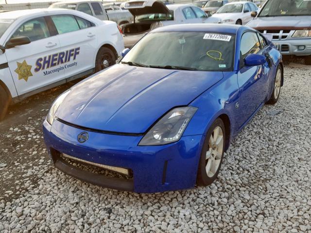 JN1AZ34D44T163752 - 2004 NISSAN 350Z COUPE BLUE photo 2