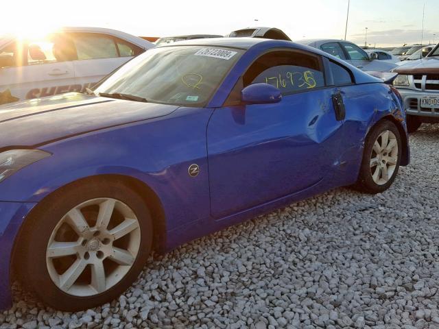 JN1AZ34D44T163752 - 2004 NISSAN 350Z COUPE BLUE photo 9