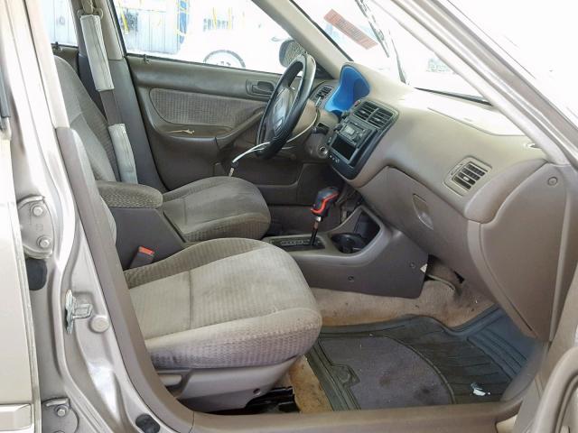 2HGEJ6629YH531835 - 2000 HONDA CIVIC DX TAN photo 5