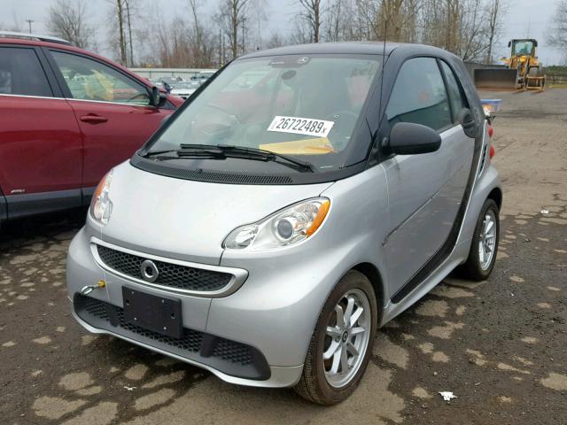 WMEEJ9AA5FK823424 - 2015 SMART FORTWO ELE SILVER photo 2