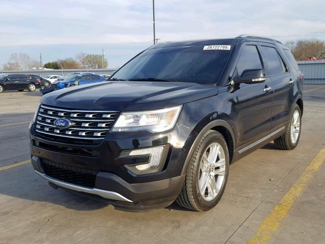 1FM5K7F89HGB05866 - 2017 FORD EXPLORER L BLACK photo 2