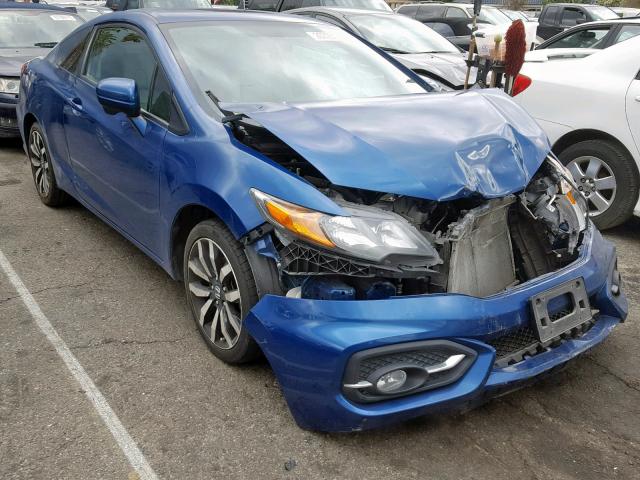 2HGFG3B00EH523561 - 2014 HONDA CIVIC EXL BLUE photo 1