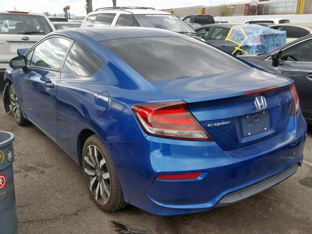 2HGFG3B00EH523561 - 2014 HONDA CIVIC EXL BLUE photo 3