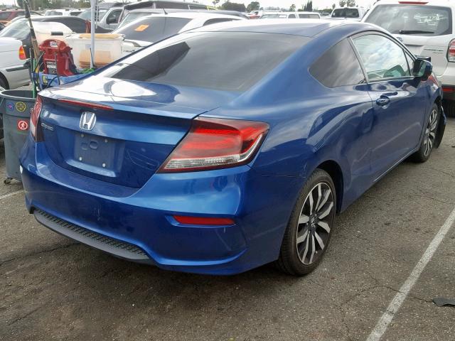 2HGFG3B00EH523561 - 2014 HONDA CIVIC EXL BLUE photo 4