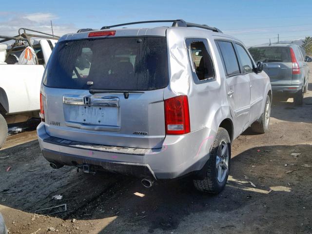 5FNYF4H73BB012934 - 2011 HONDA PILOT EXLN SILVER photo 4