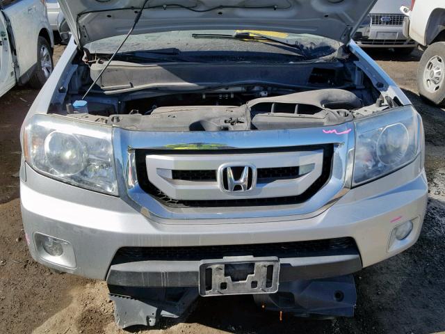 5FNYF4H73BB012934 - 2011 HONDA PILOT EXLN SILVER photo 7