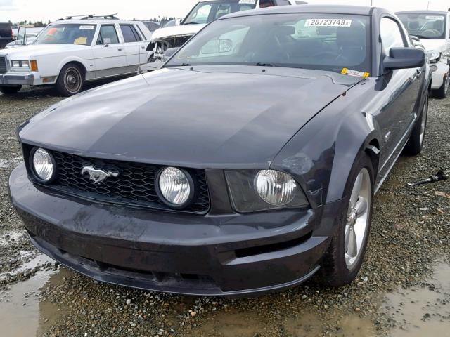 1ZVHT82H175214176 - 2007 FORD MUSTANG GT GRAY photo 2