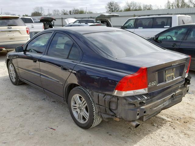 YV1RS592752429600 - 2005 VOLVO S60 2.5T BLUE photo 3