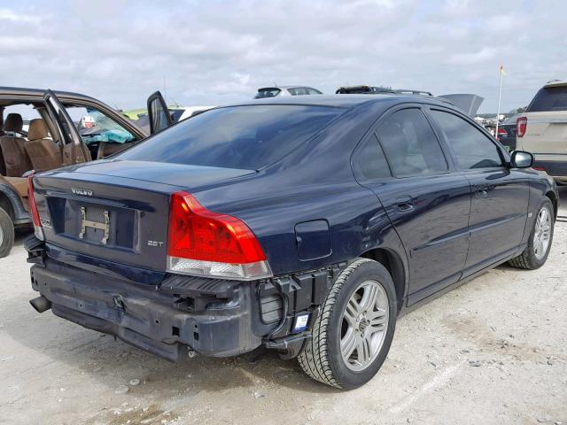 YV1RS592752429600 - 2005 VOLVO S60 2.5T BLUE photo 4