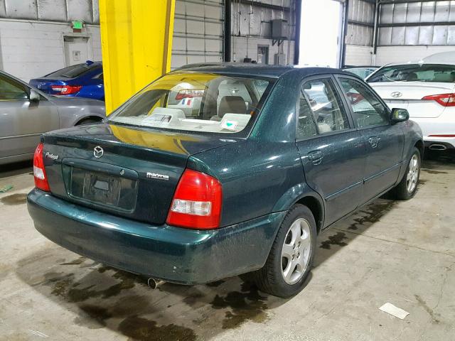 JM1BJ225X20534152 - 2002 MAZDA PROTEGE DX GREEN photo 4