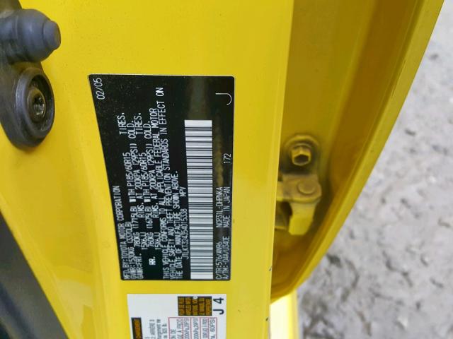 JTLKT324354015338 - 2005 TOYOTA SCION XB Сары фото 10