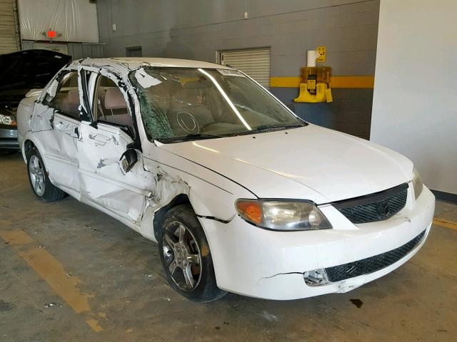 JM1BJ225530105180 - 2003 MAZDA PROTEGE DX WHITE photo 1