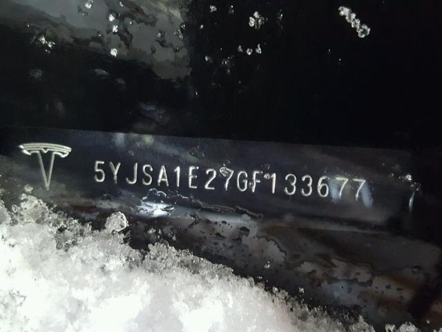 5YJSA1E27GF133677 - 2016 TESLA MODEL S Մոխրագույն լուսանկար 10