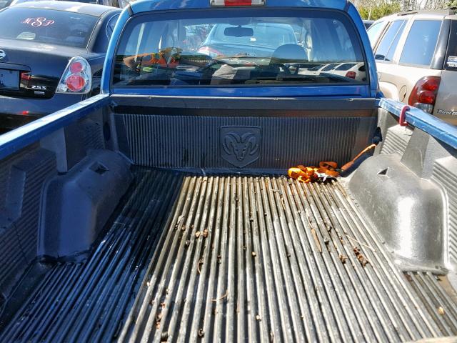 1D7HL38X13S249936 - 2003 DODGE DAKOTA QUA BLUE photo 6