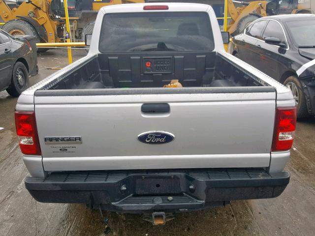 1FTYR10DX9PA16728 - 2009 FORD RANGER SILVER photo 6