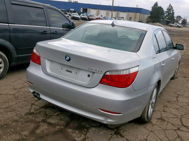 WBANV1C58AC156997 - 2010 BMW 528 XI SILVER photo 4