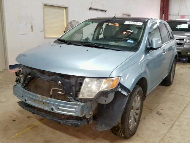 2FMDK38CX8BA23612 - 2008 FORD EDGE SEL BLUE photo 2