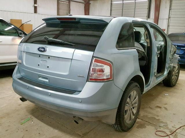 2FMDK38CX8BA23612 - 2008 FORD EDGE SEL BLUE photo 4