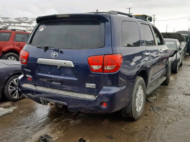 5TDZY68A88S001096 - 2008 TOYOTA SEQUOIA LI BLUE photo 4