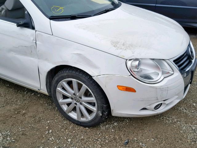 WVWFA71FX7V041817 - 2007 VOLKSWAGEN EOS 2.0T L WHITE photo 9