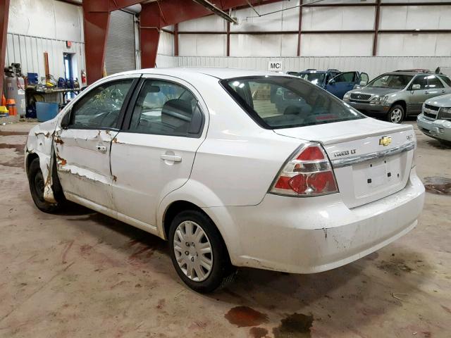 KL1TG5DE7BB181382 - 2011 CHEVROLET AVEO LT WHITE photo 3