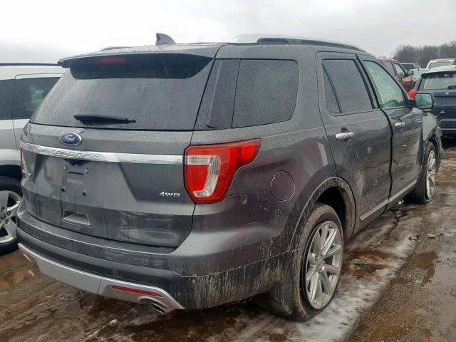 1FM5K8F85GGA32984 - 2016 FORD EXPLORER L GRAY photo 4