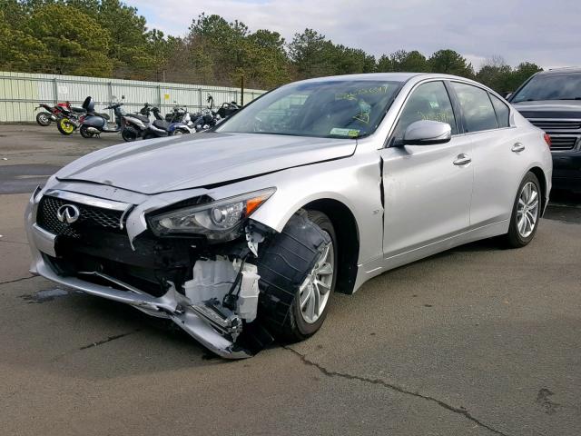 JN1BV7AR7EM697315 - 2014 INFINITI Q50 BASE SILVER photo 2