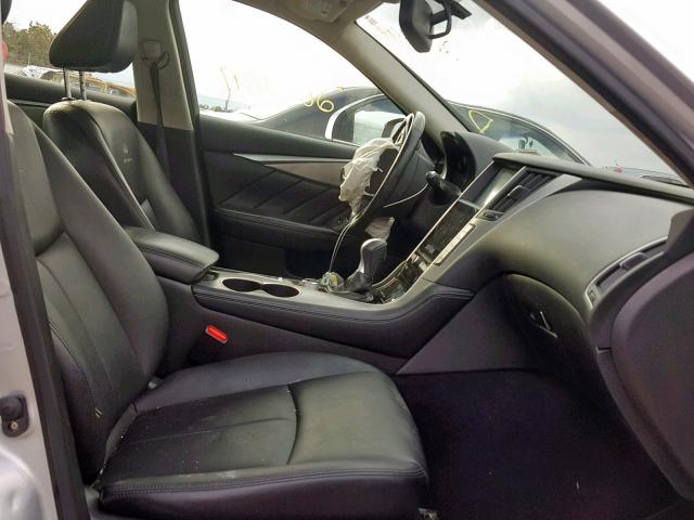 JN1BV7AR7EM697315 - 2014 INFINITI Q50 BASE SILVER photo 5