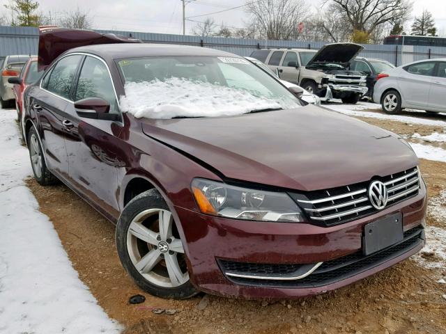 1VWBN7A35DC144690 - 2013 VOLKSWAGEN PASSAT SE MAROON photo 1