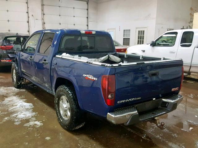 1GTDT136548187628 - 2004 GMC CANYON BLUE photo 3