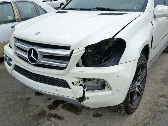 4JGBF7BB9AA532546 - 2010 MERCEDES-BENZ GL 450 4MA WHITE photo 9